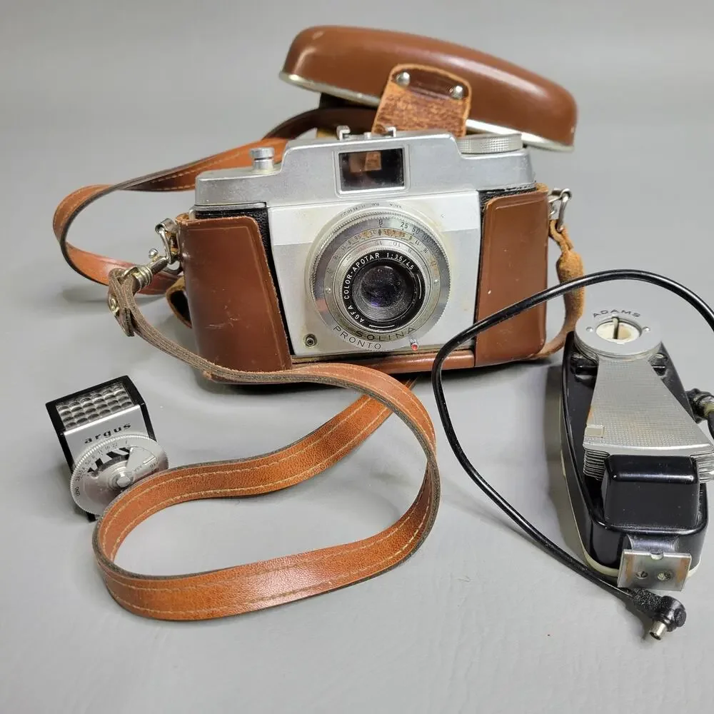 Solina Pronto AGFA Camera Leather Case Argus Exposure Meter Adams Flash Germany